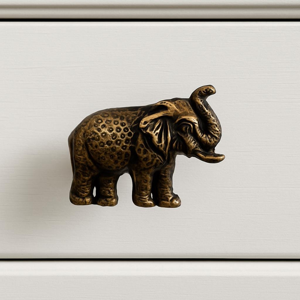 Charming Elephant Drawer Pull