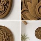 Lotus Halo Wood Medallion