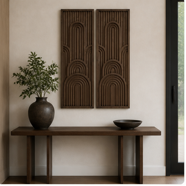 Archway Geometric Wood Panel Set