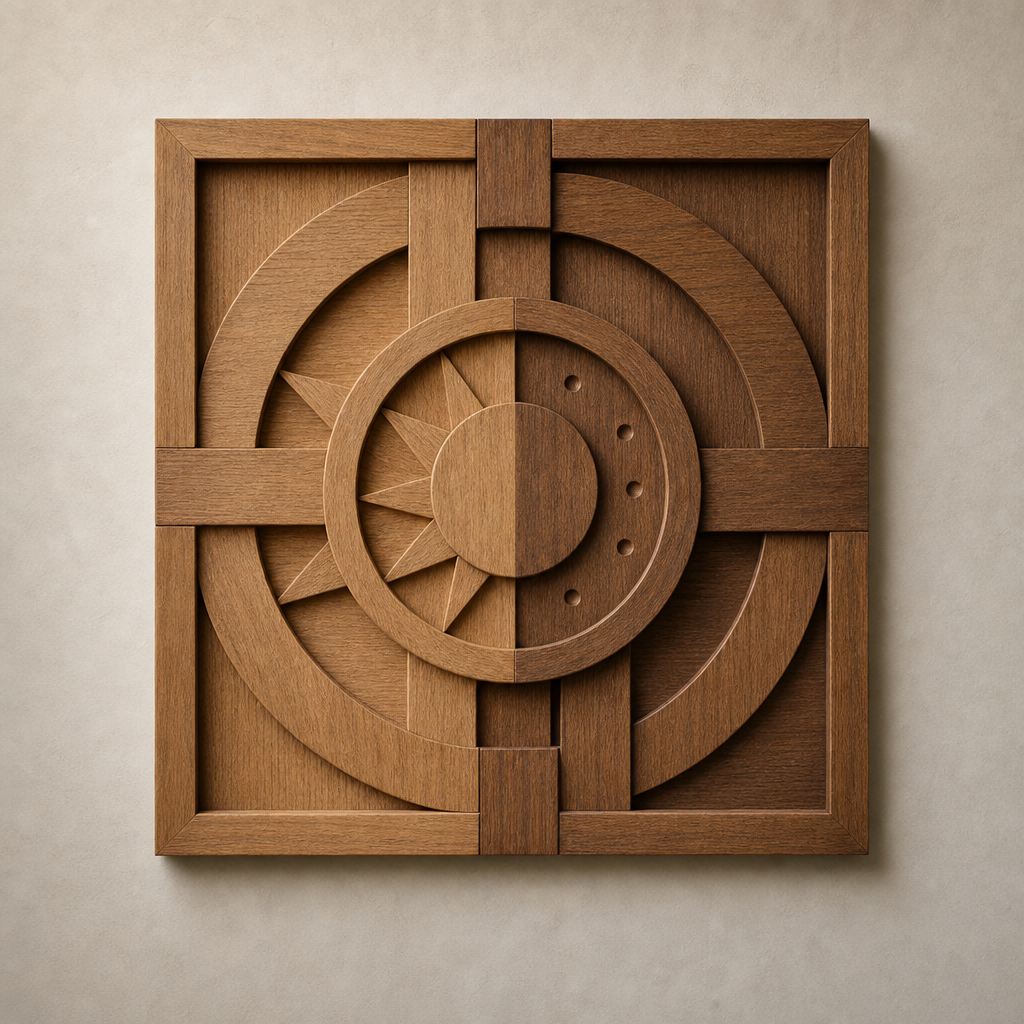 Equinox Weave Wood Relief — Alt view