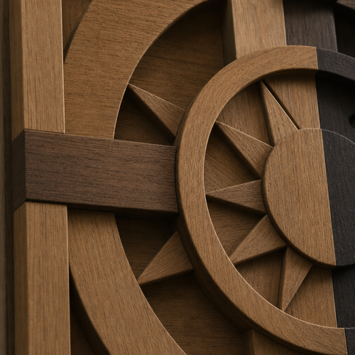 Equinox Weave Wood Relief — Detail view