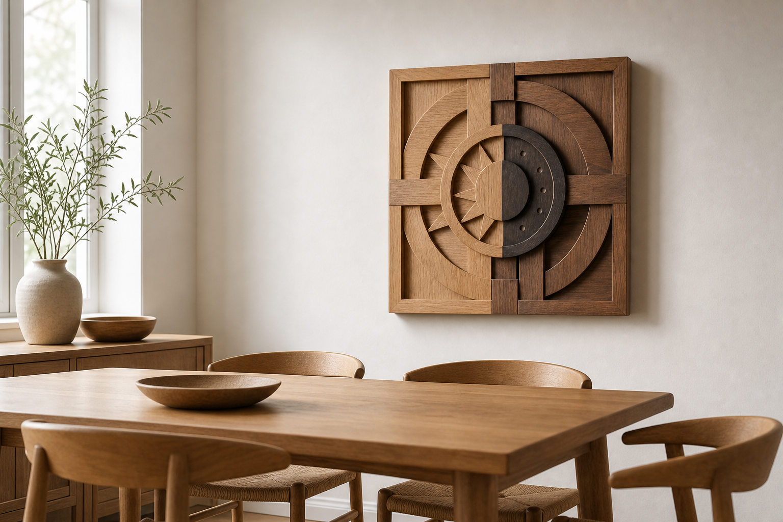Equinox Weave Wood Relief — Room view
