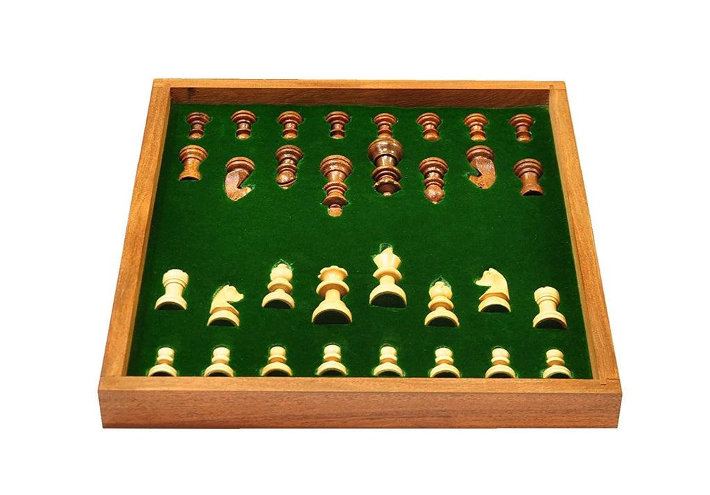 Handcrafted Mango Wood Chess Set  Staunton Pieces, Storage Drawer