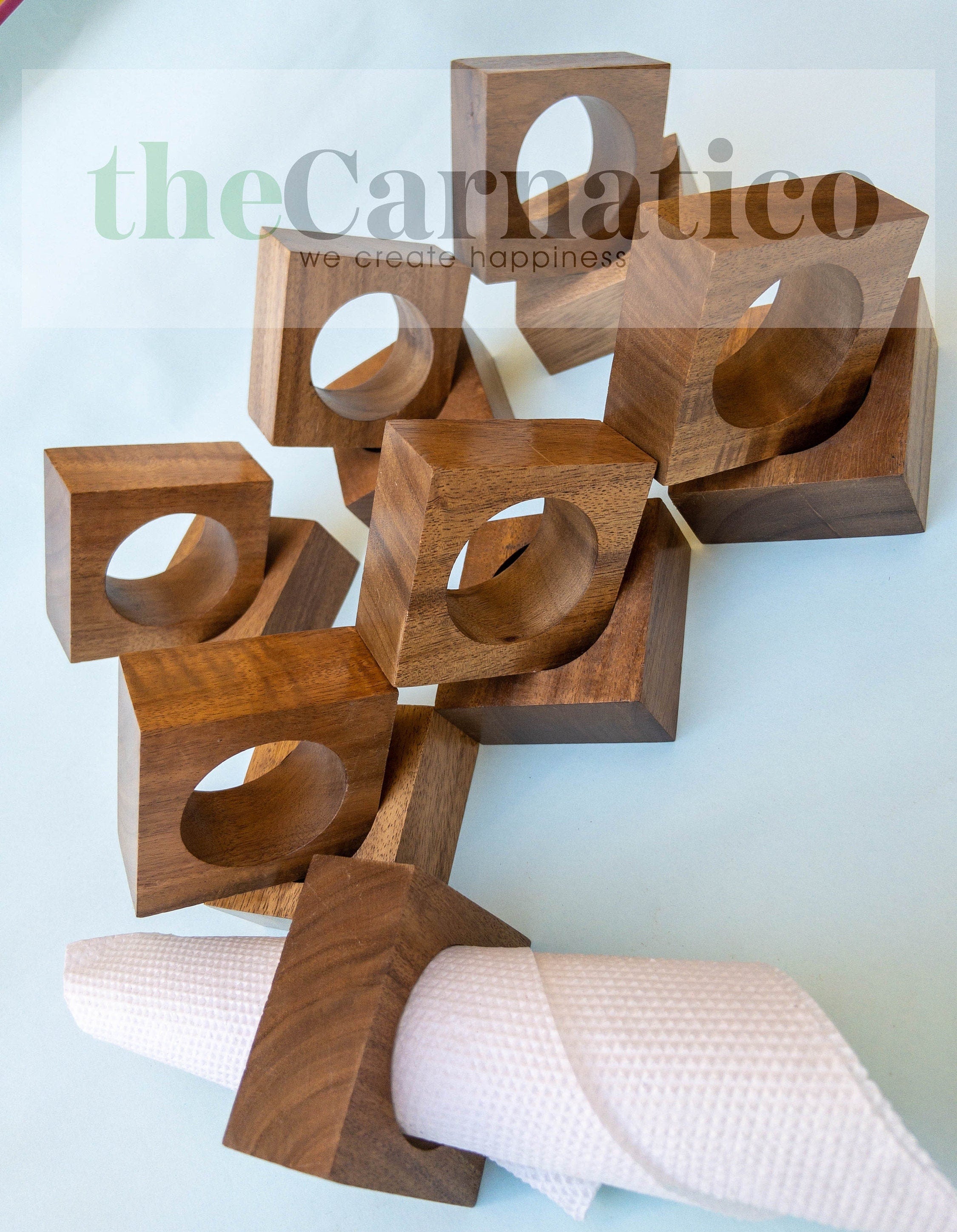 Elegant Wood Napkin Rings