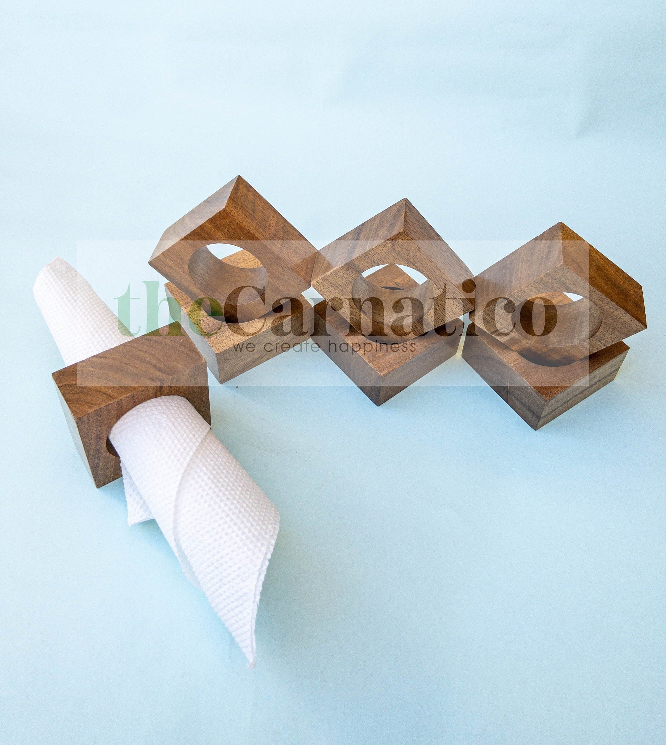 Elegant Wood Napkin Rings