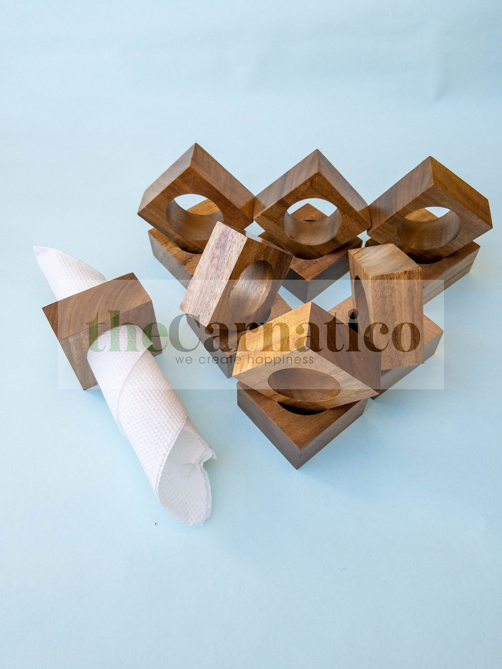 Elegant Wood Napkin Rings