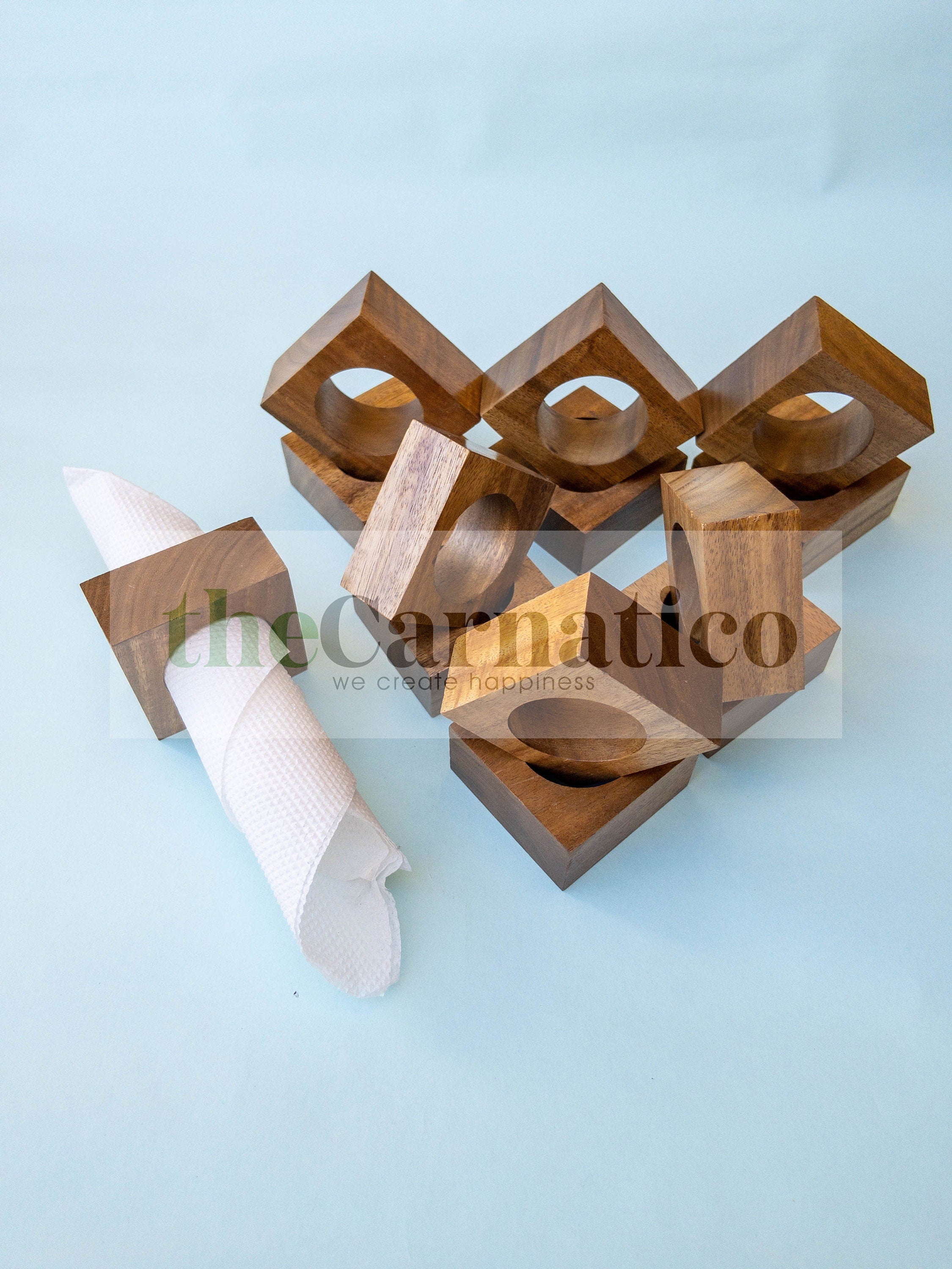Elegant Wood Napkin Rings