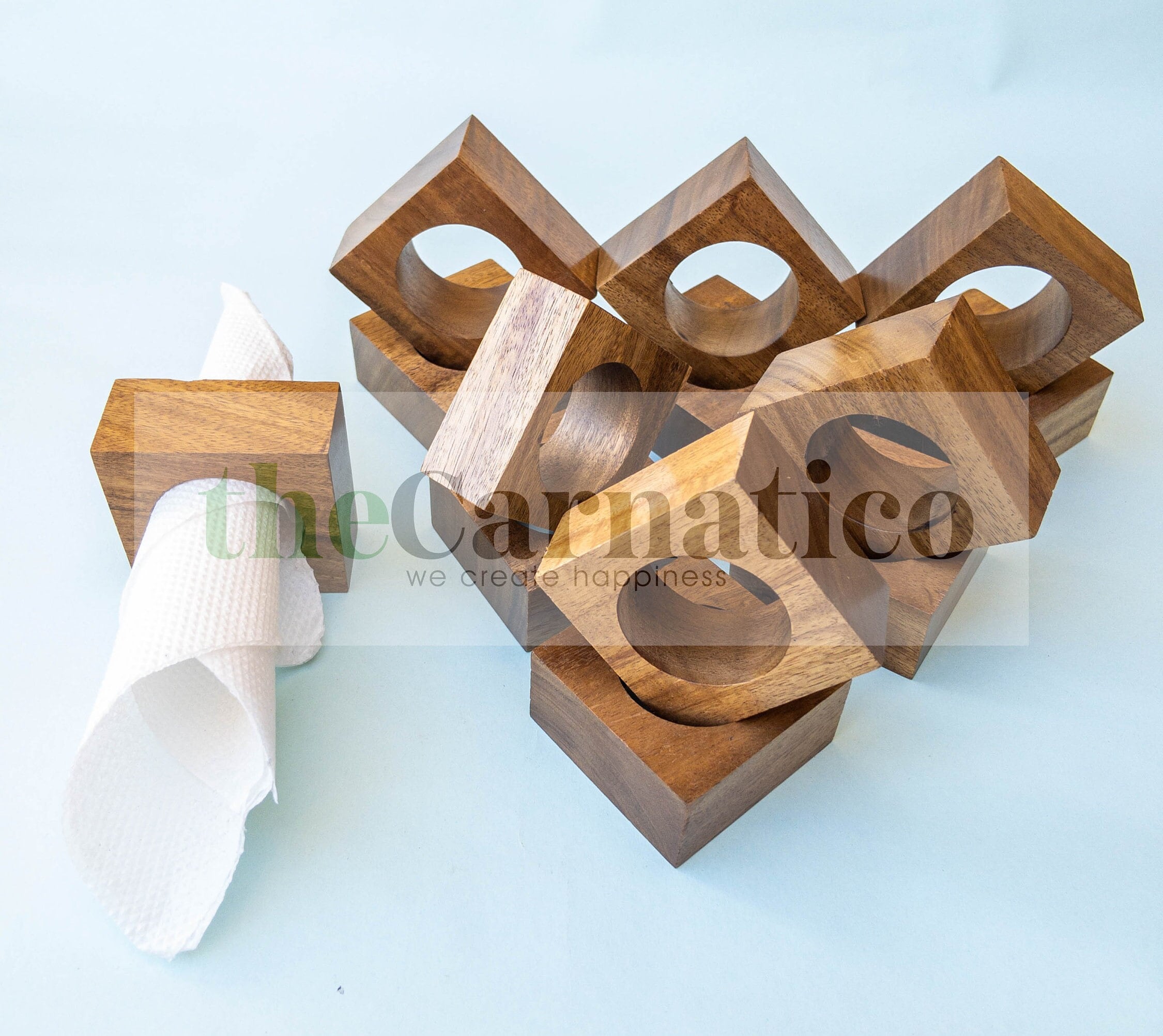 Modern Wood Napkin Rings