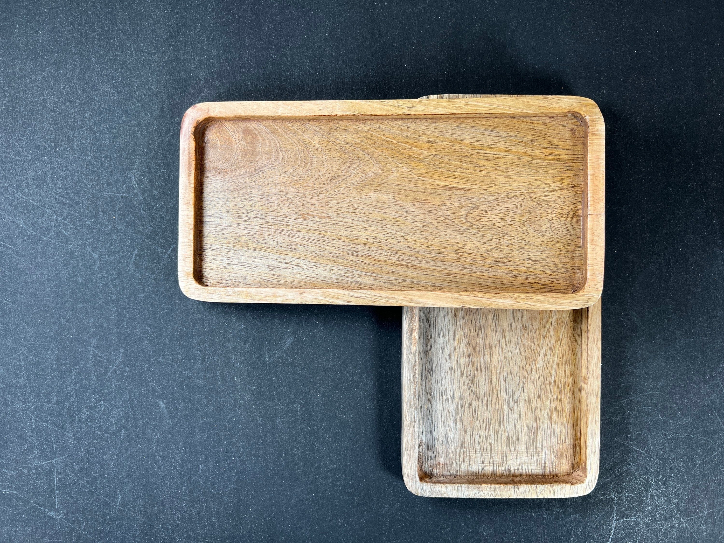 Chic Solid Wood Desk Tray
