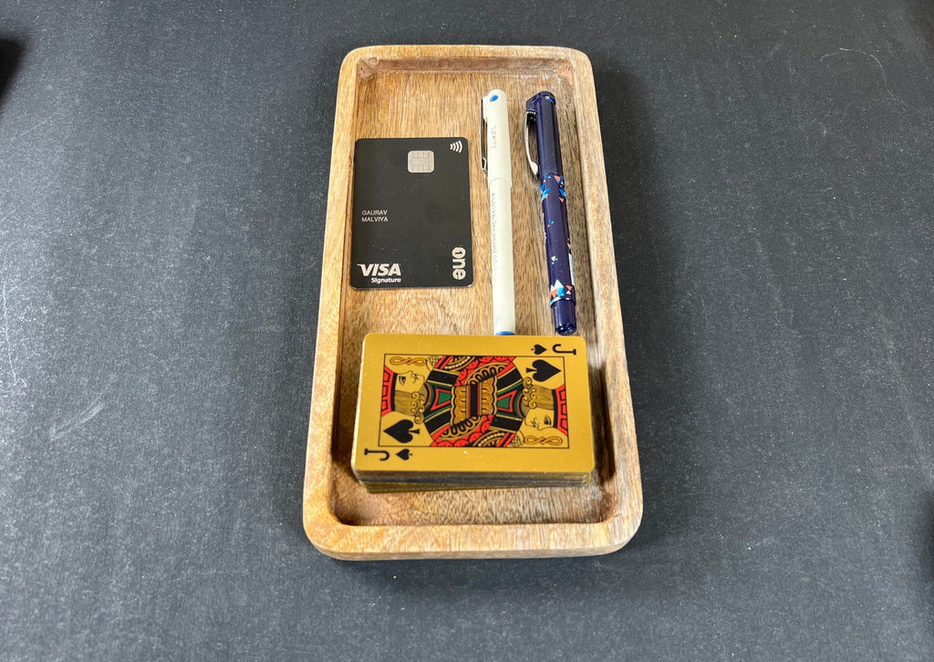 Chic Solid Wood Desk Tray