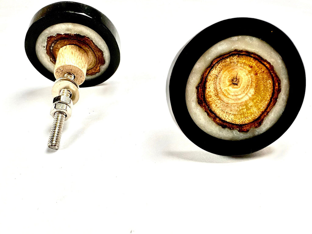 Resin Wood Cabinet Knobs | Floral Dresser Drawer Pulls
