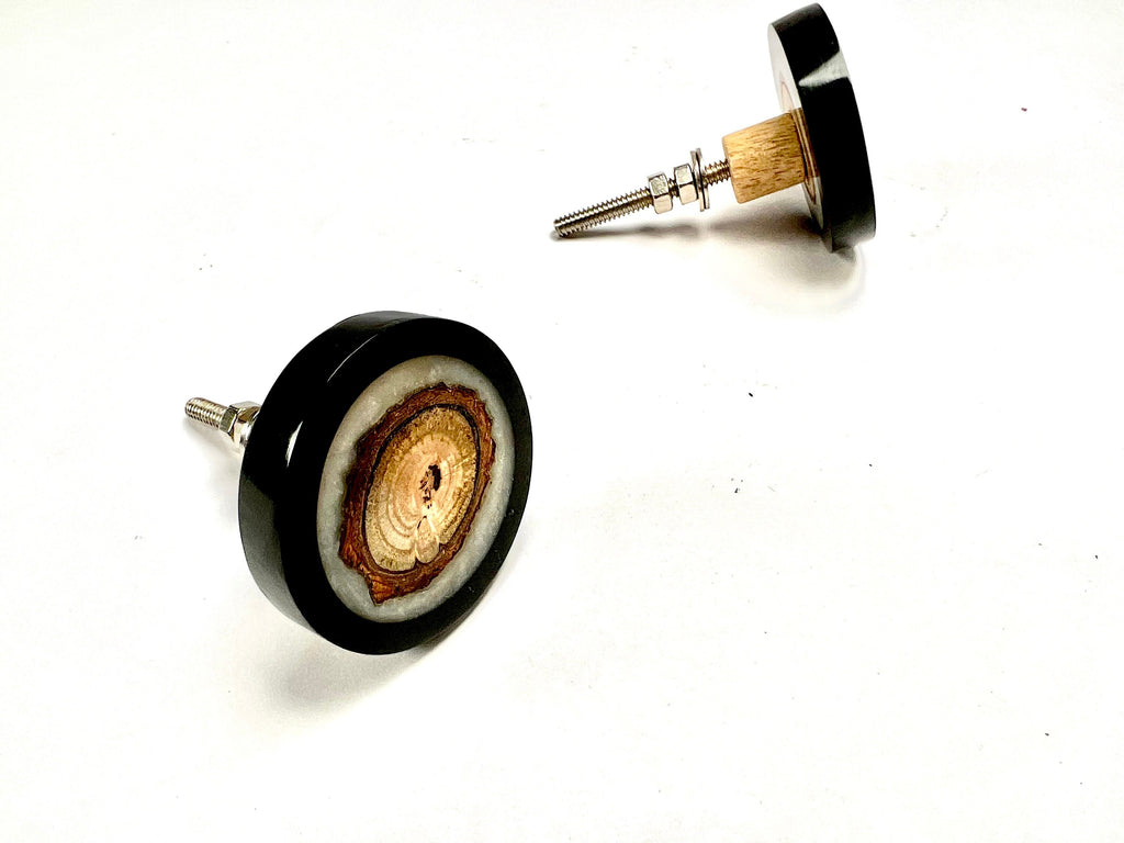 Resin Wood Cabinet Knobs | Floral Dresser Drawer Pulls