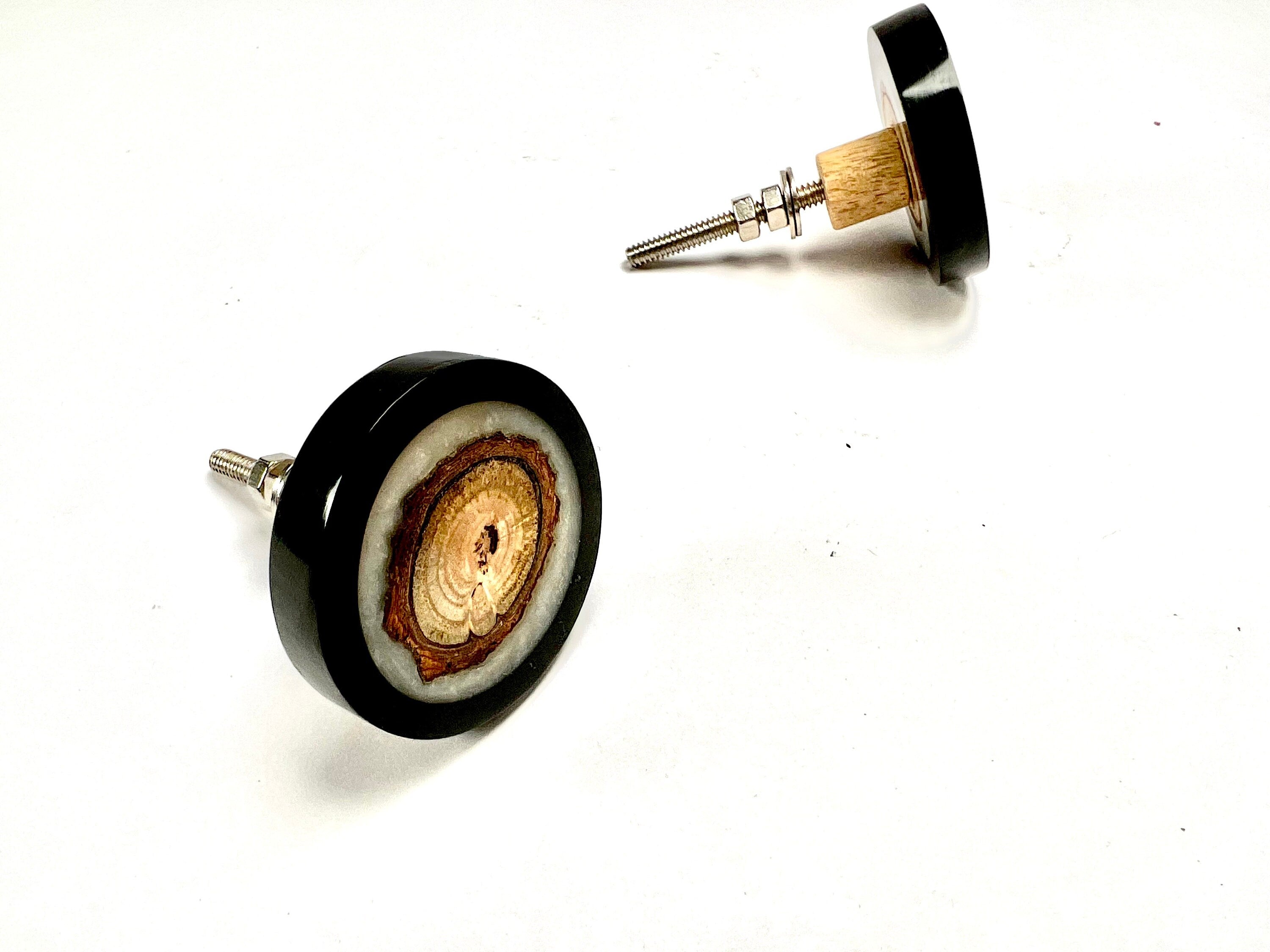 Resin Wood Cabinet Knobs | Floral Dresser Drawer Pulls