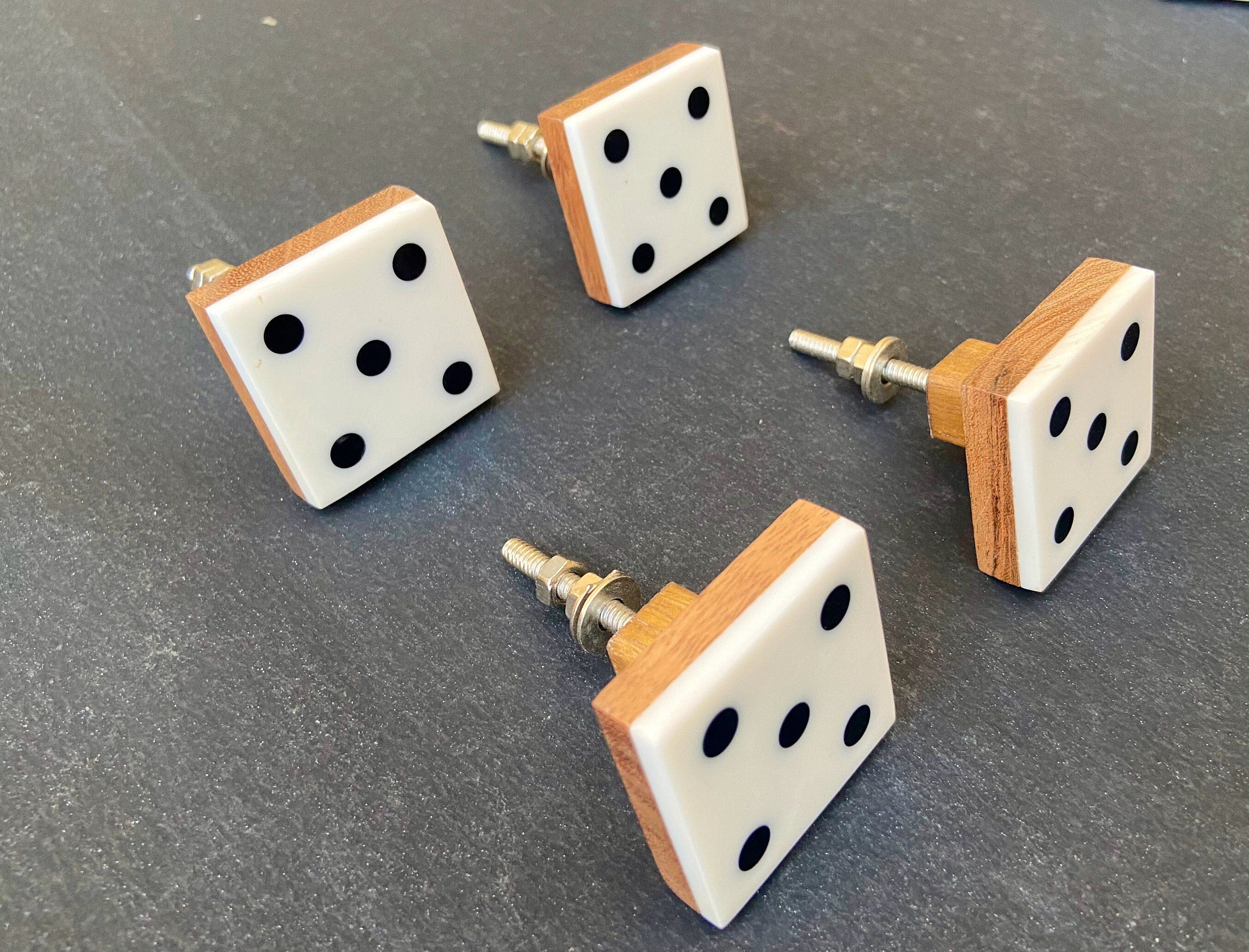 Elegant Resin Brass Knobs Set