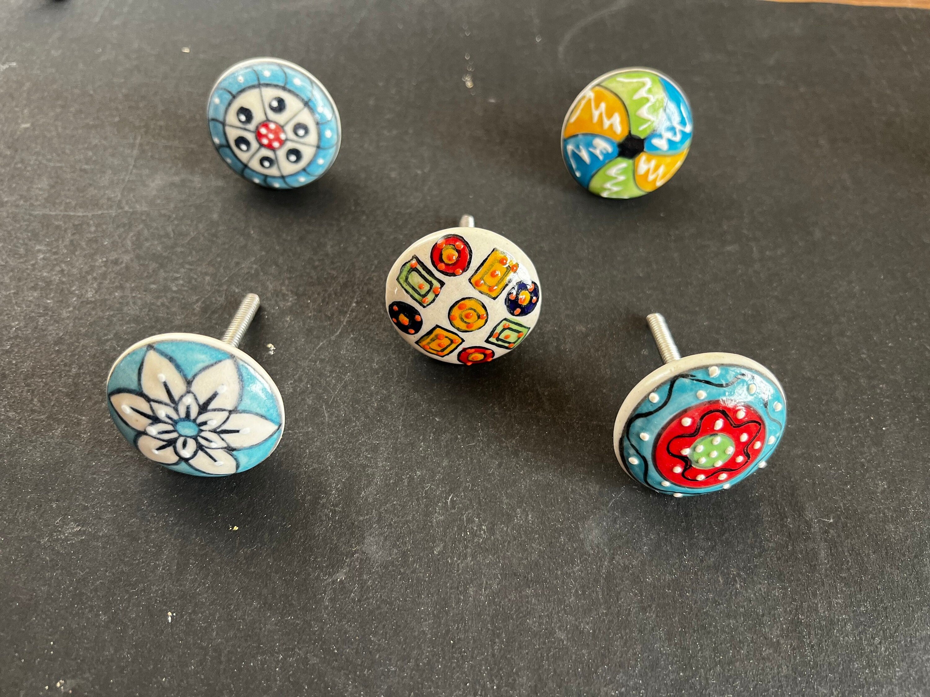 Chic Ceramic Knobs Set of 20