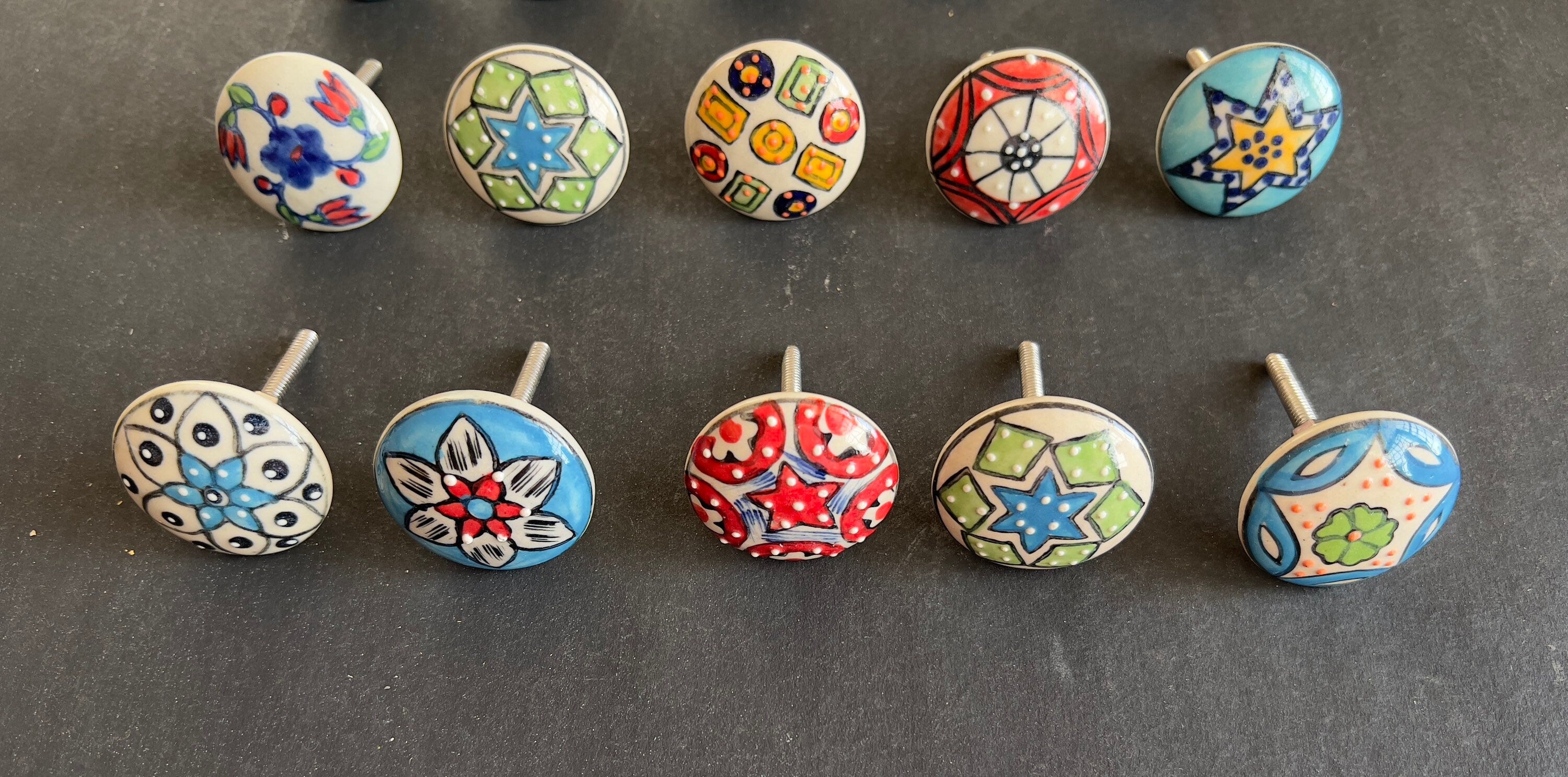 Chic Ceramic Knobs Set of 20