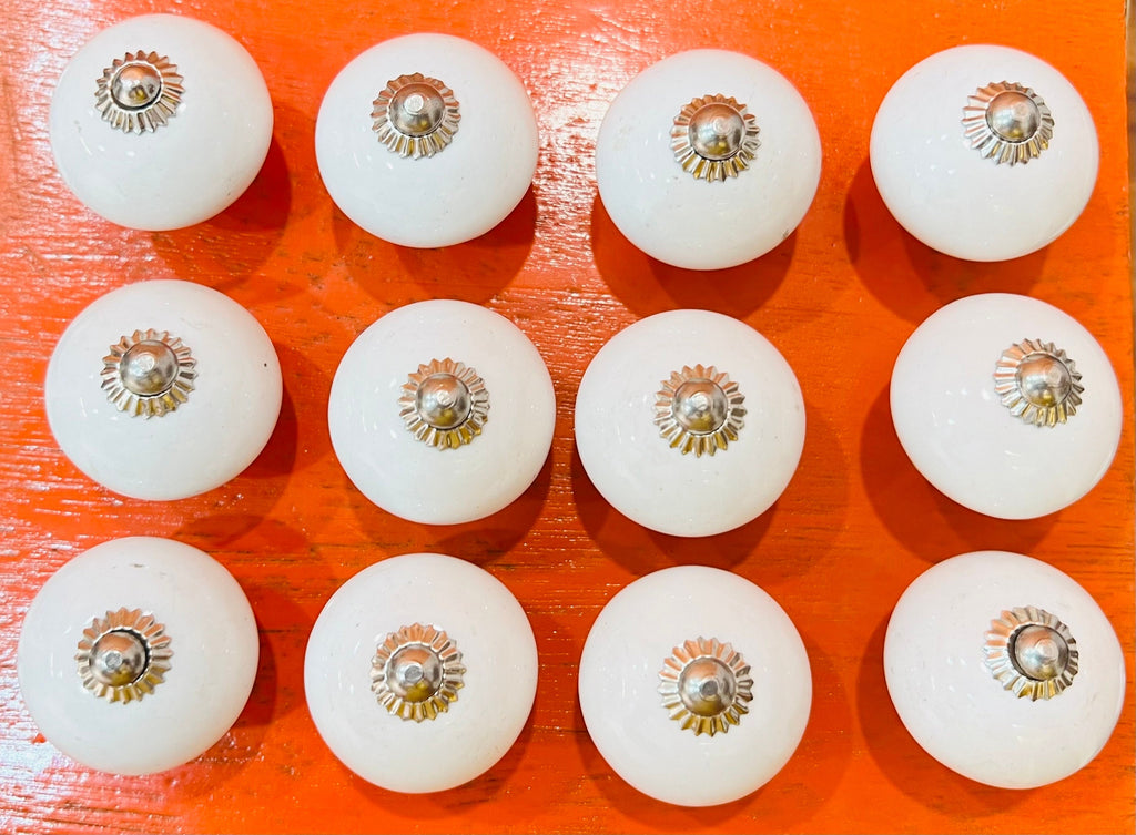Upgrade Cabinets with White Knobs