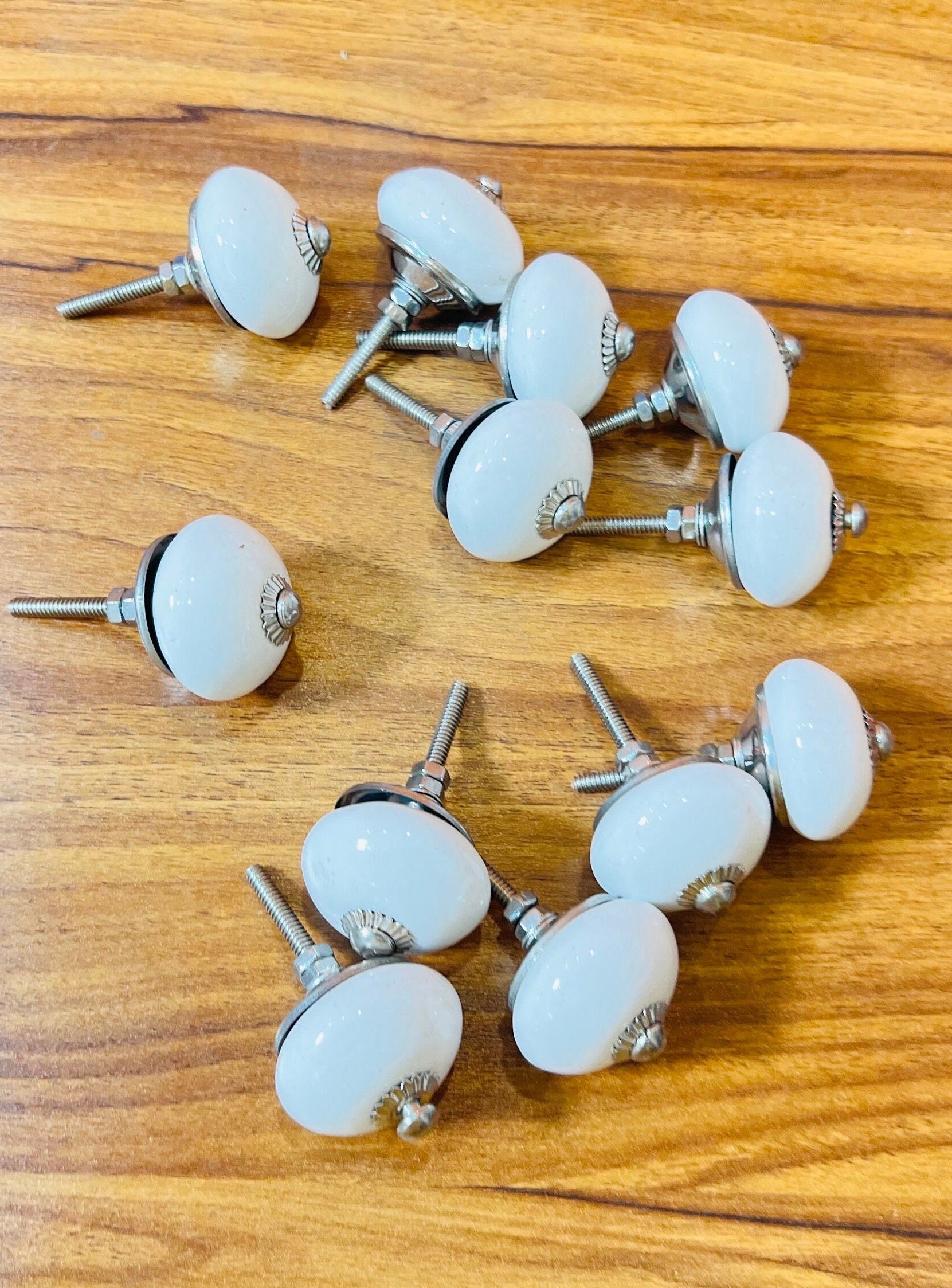 Upgrade Cabinets with White Knobs