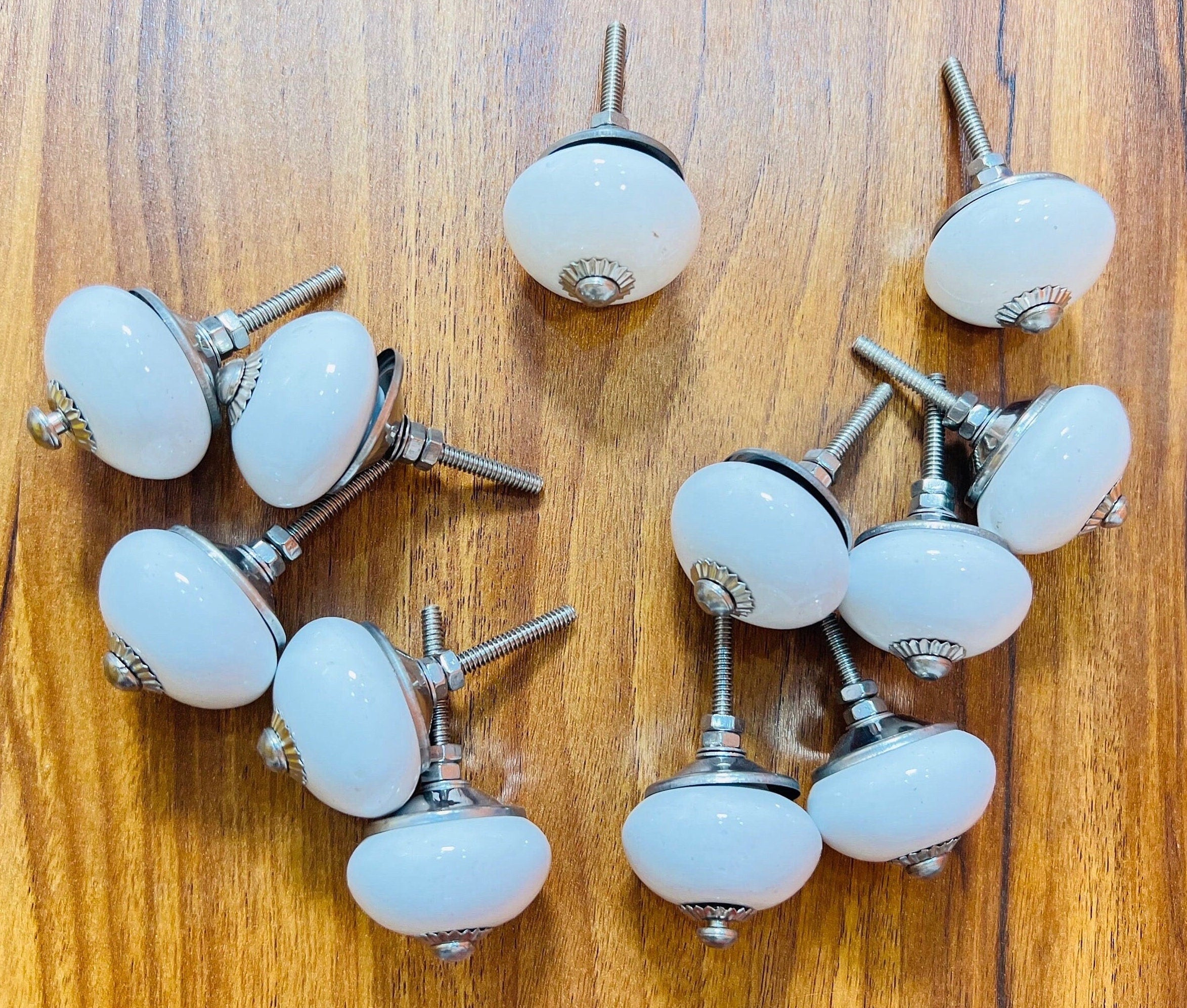 Upgrade Cabinets with White Knobs