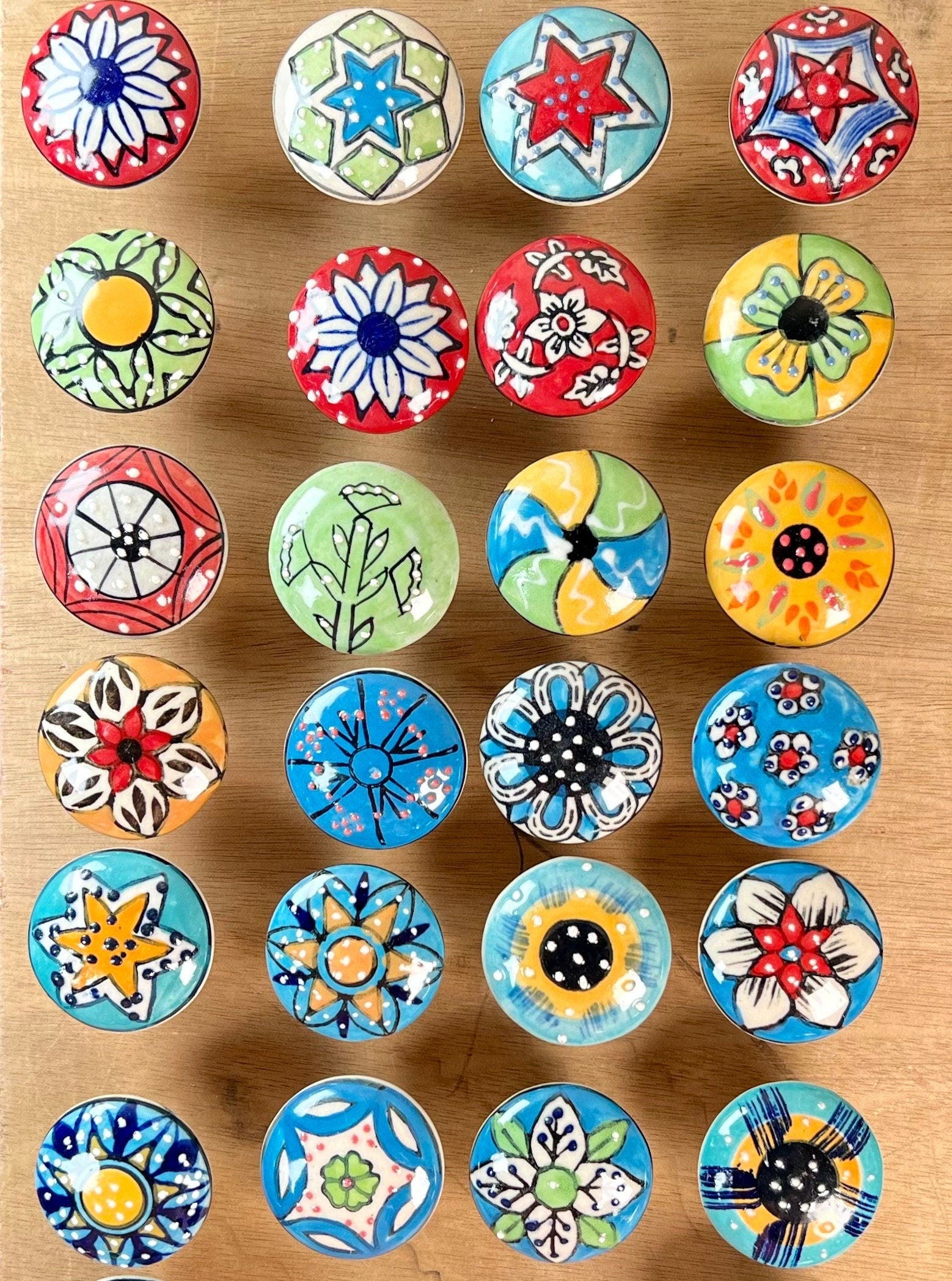 Colorful Ceramic Knobs Set