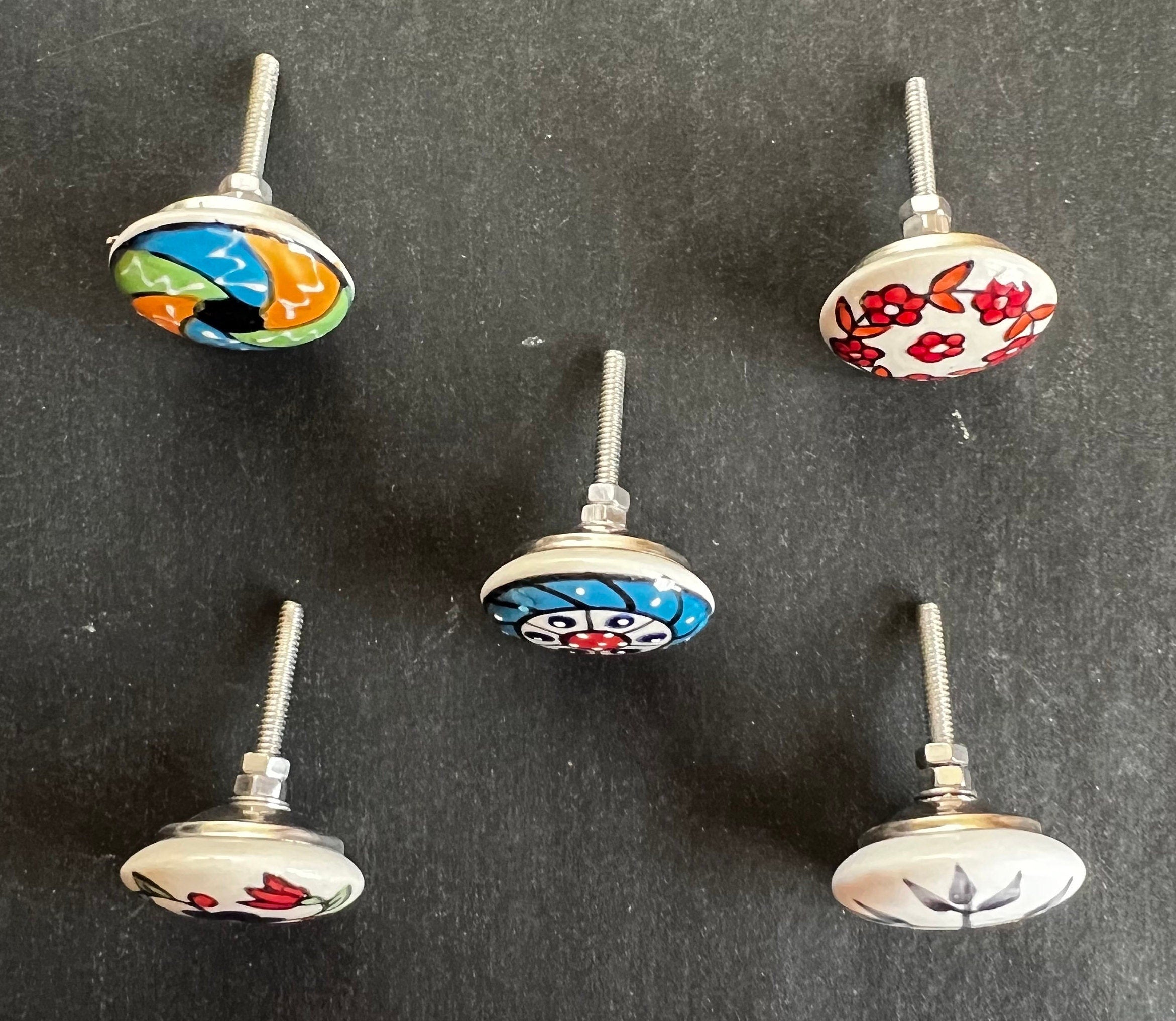 25 Floral Ceramic Cabinet Knobs | Colorful Furniture Hardware