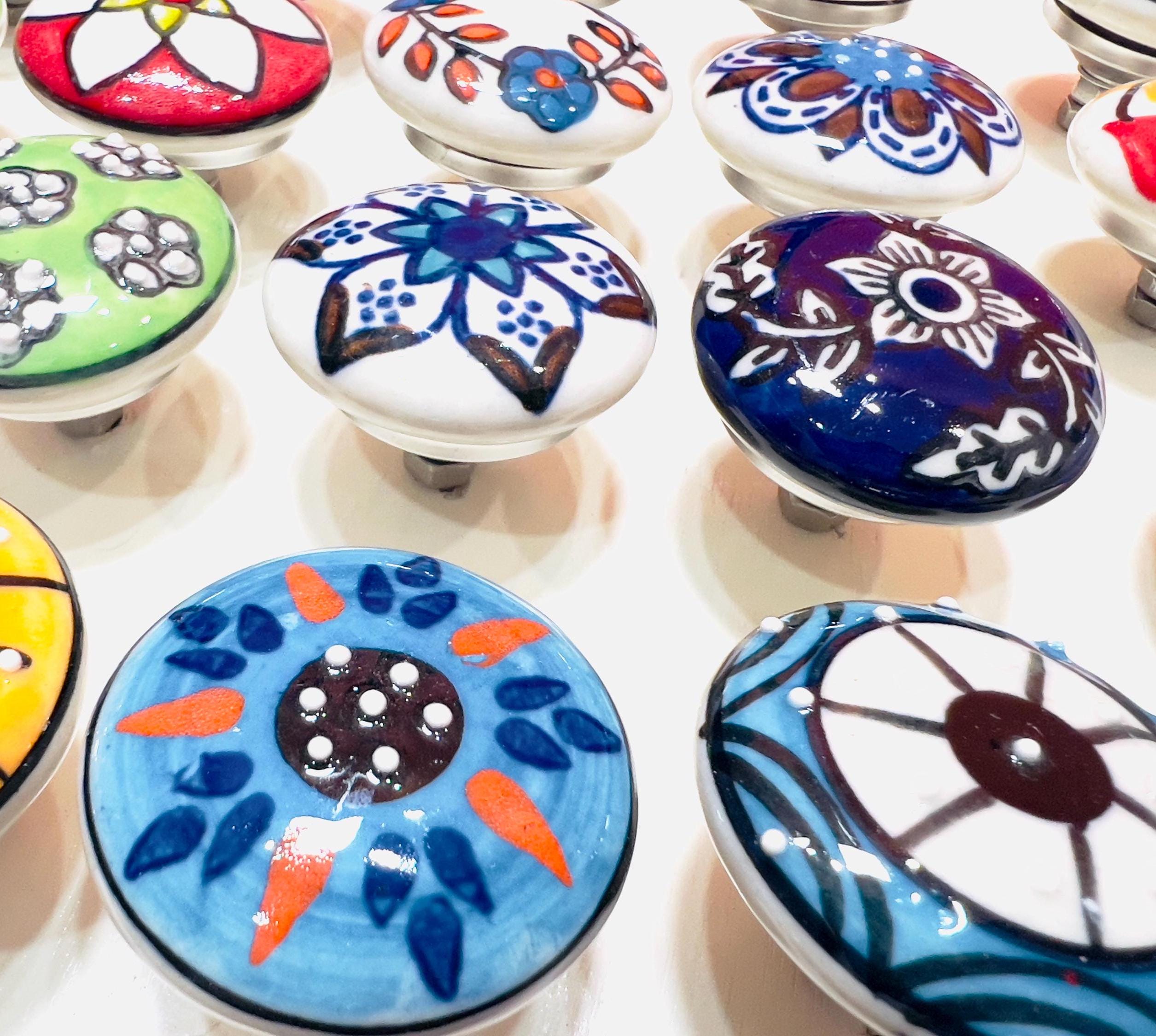 Hand-Painted Ceramic Knobs