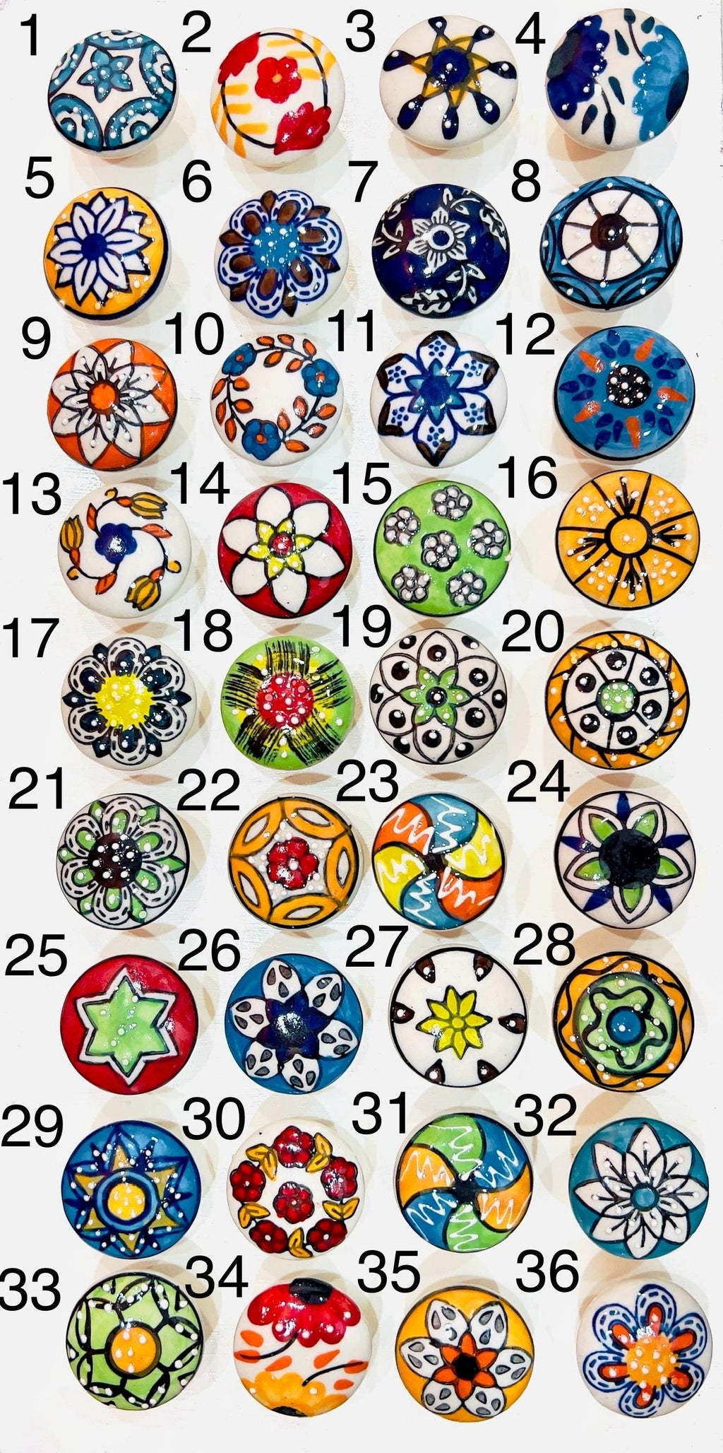 Flower Ceramic Knobs for Cabinets