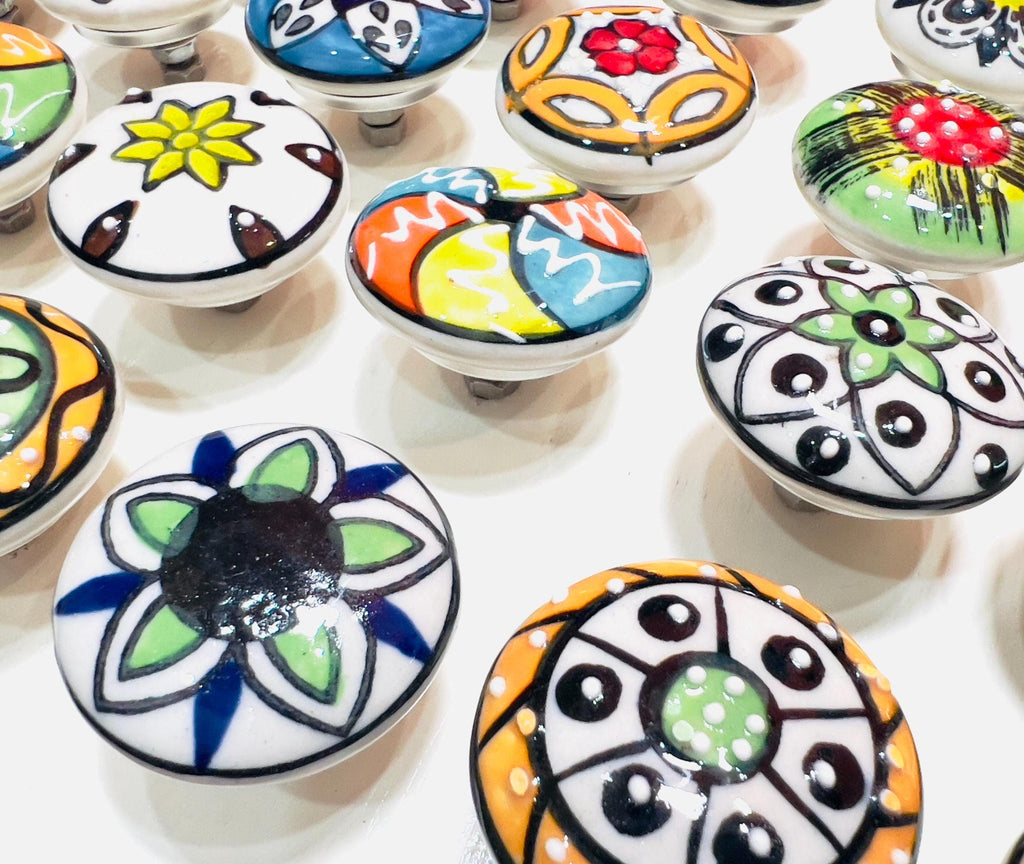 Hand-Painted Ceramic Knobs