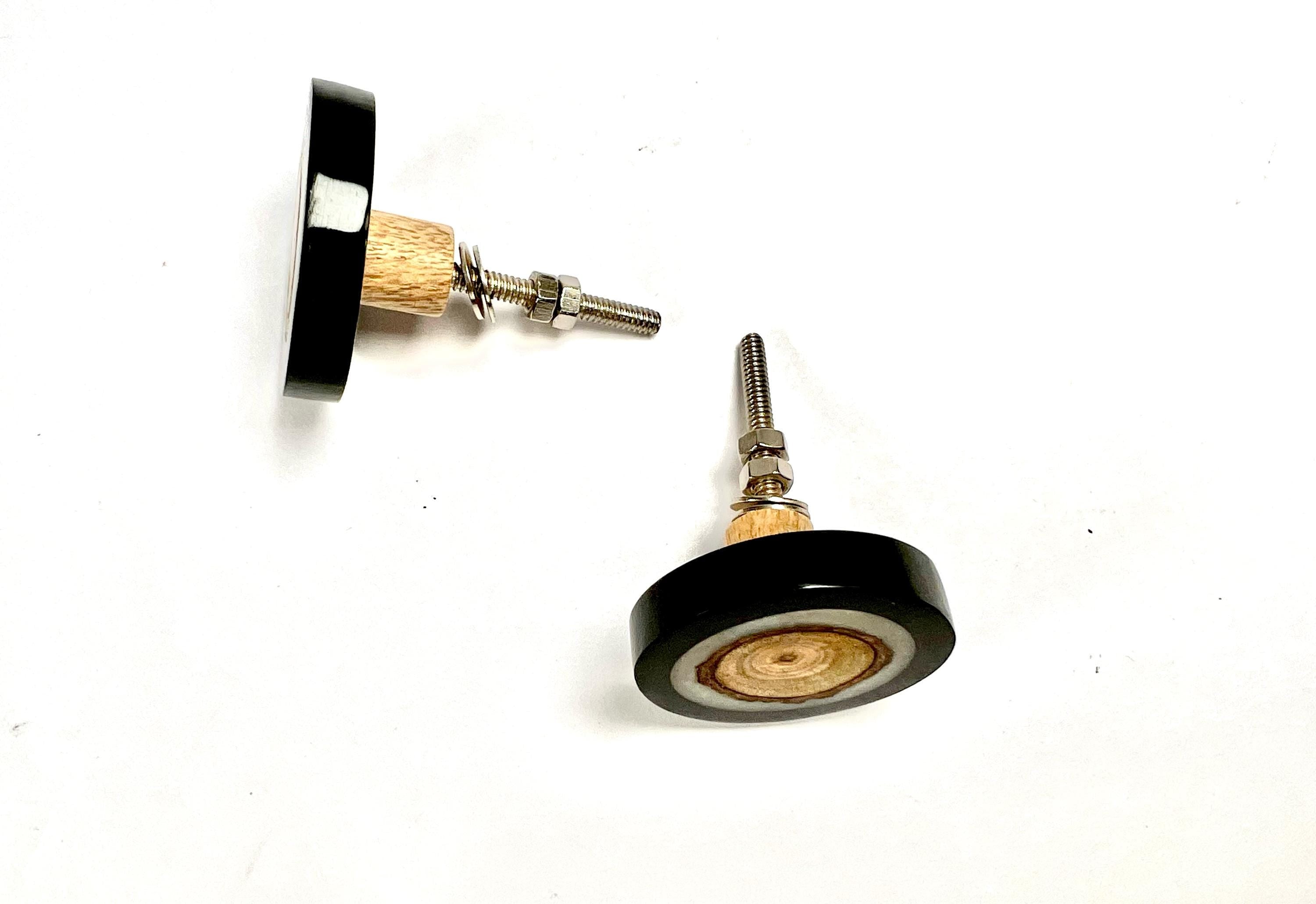 Resin Wood Cabinet Knobs | Floral Dresser Drawer Pulls