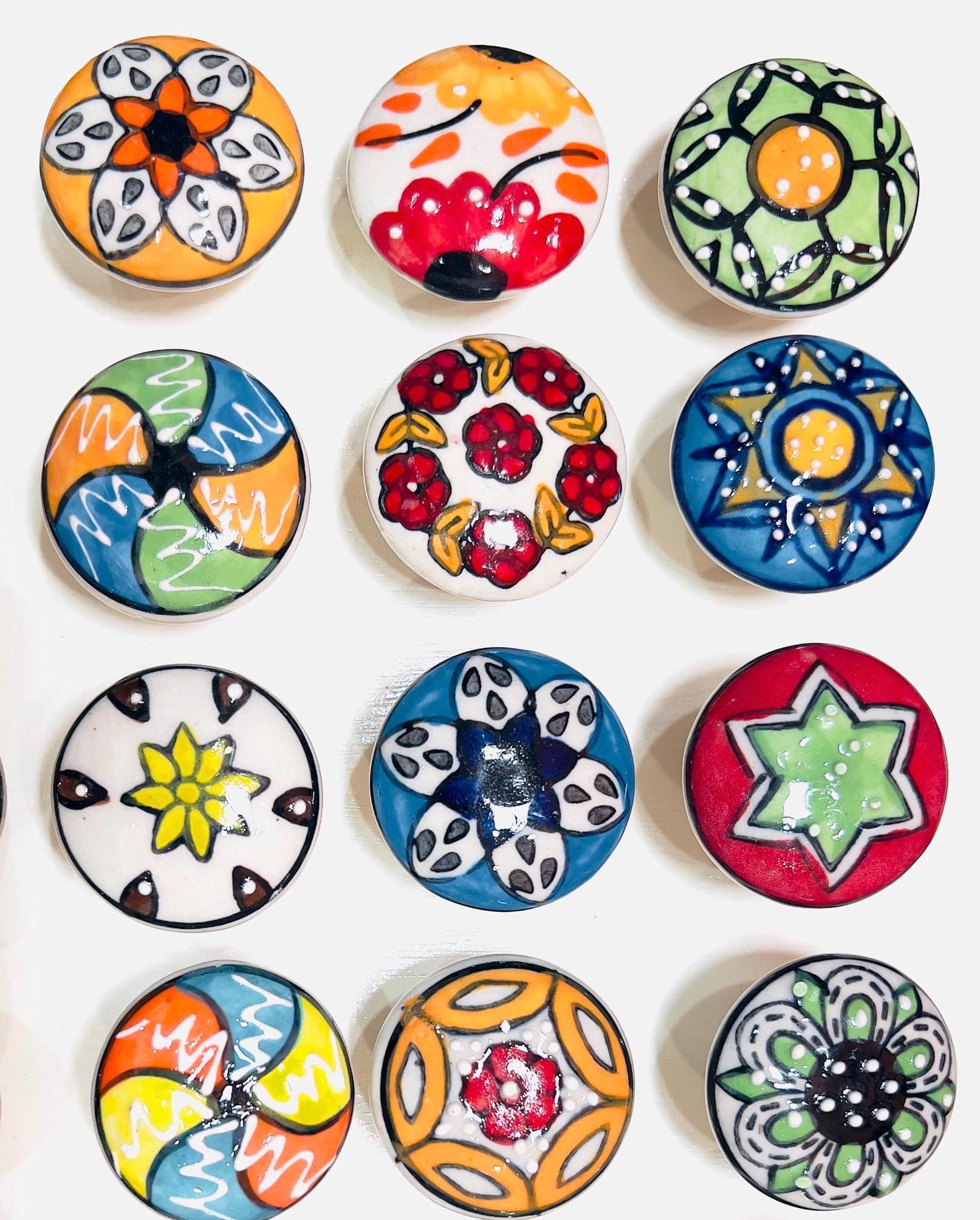 Hand Painted Ceramic Knob