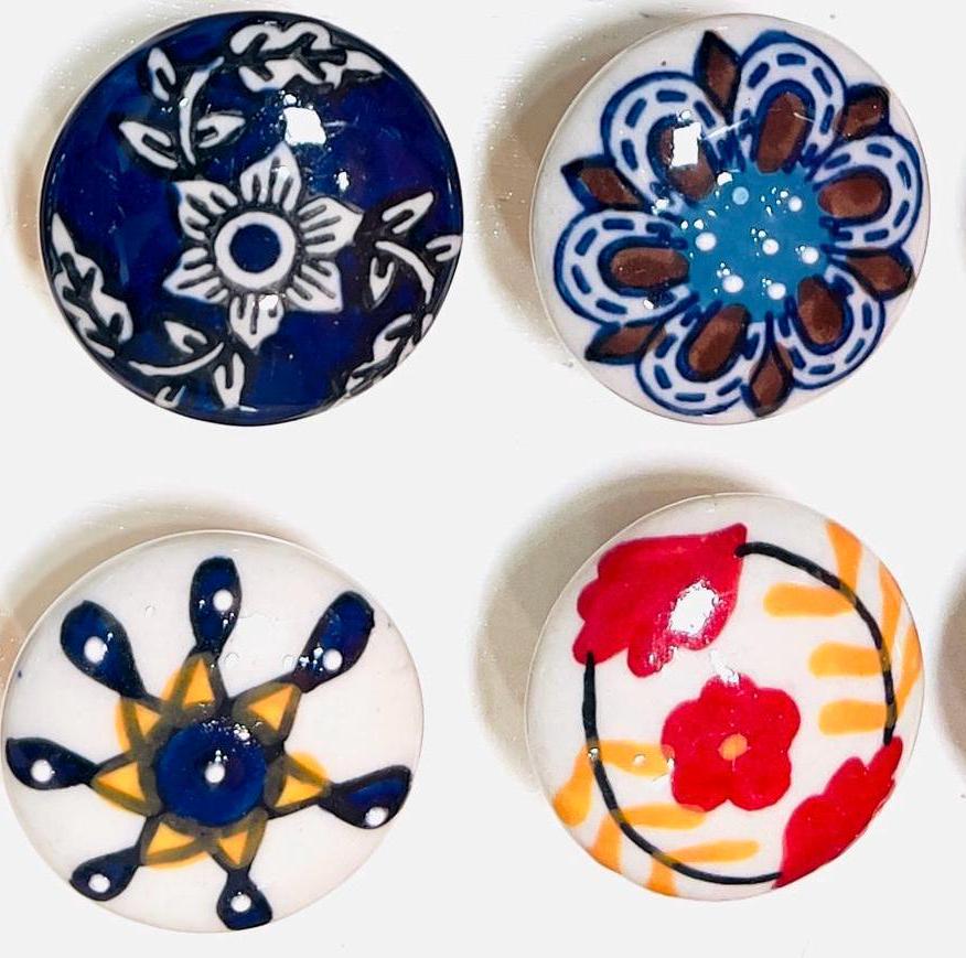 Hand-Painted Ceramic Knobs