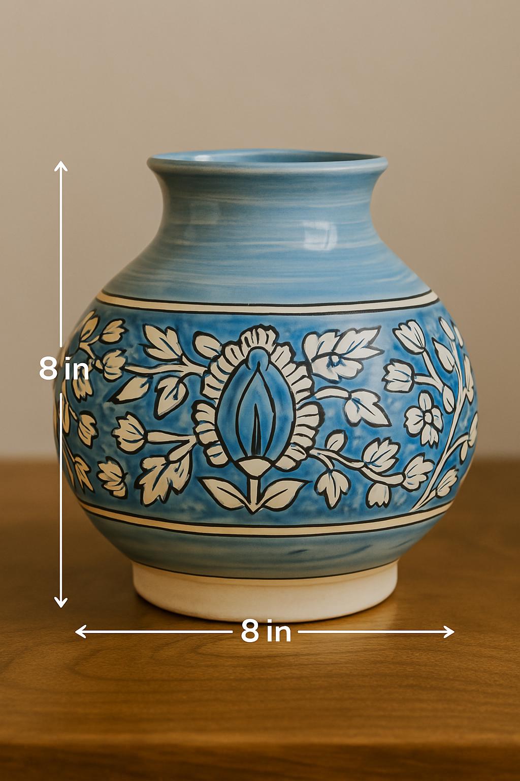 Handmade Blue Boho Vase