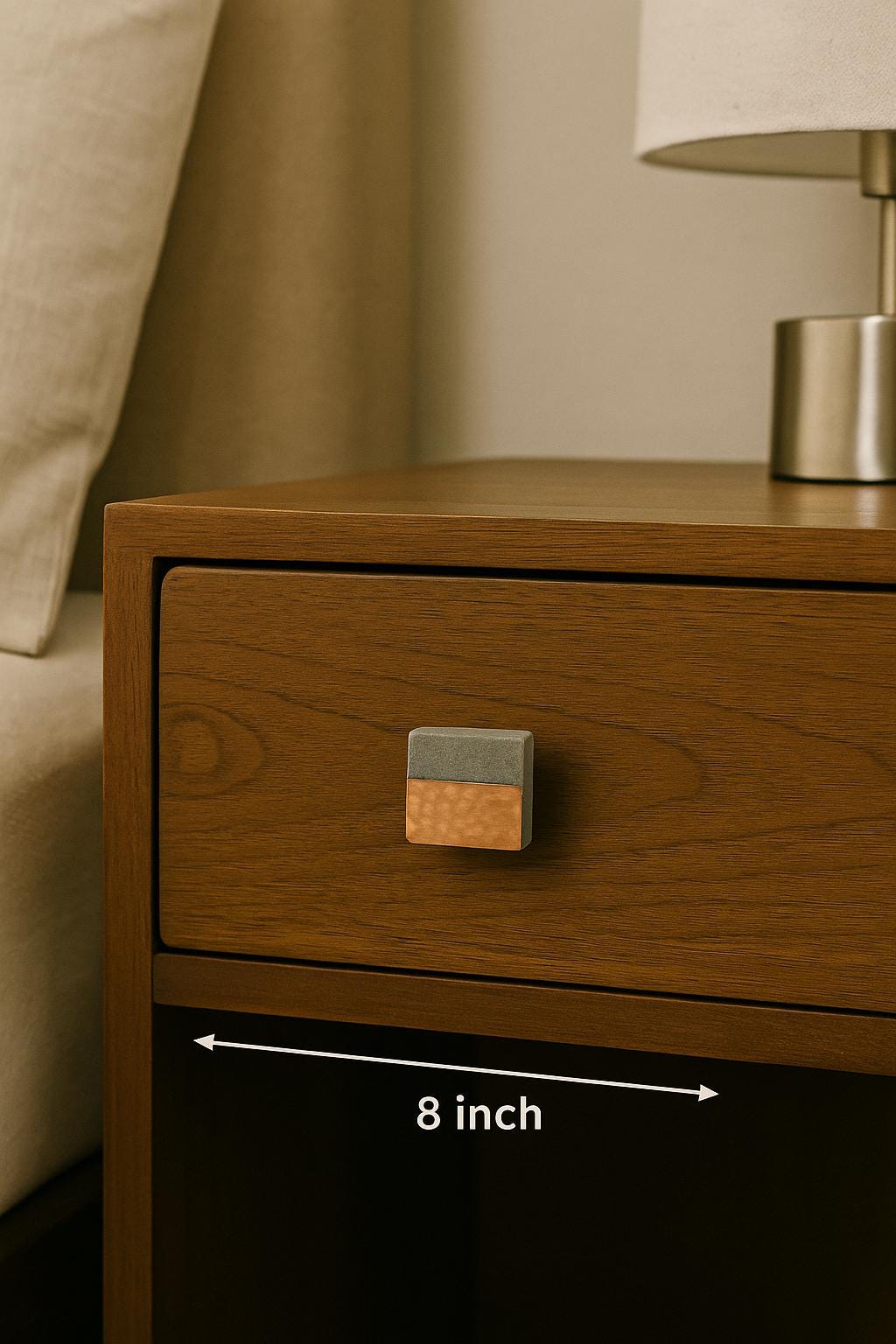 Modern Brass Marble Drawer Pull