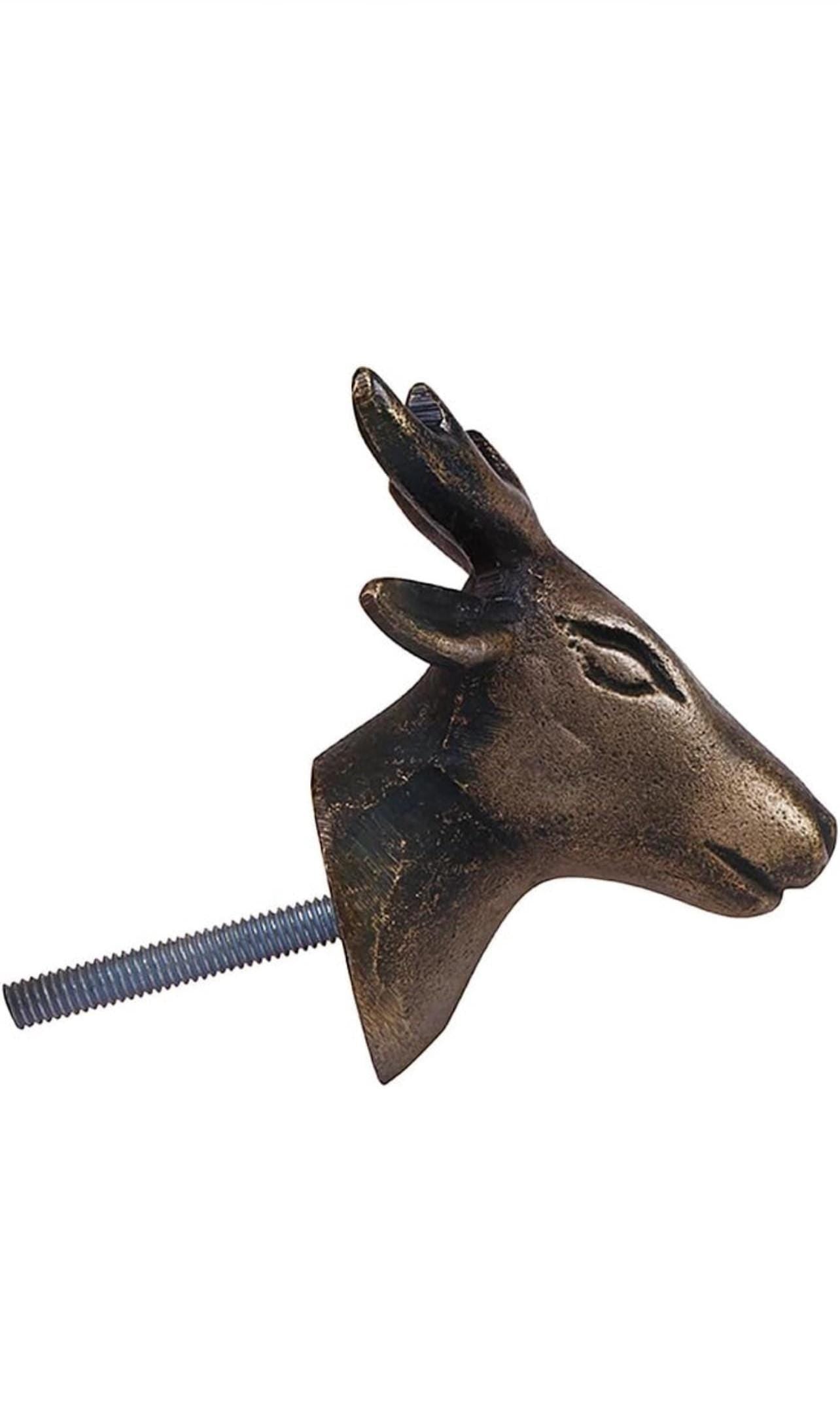 Rustic Iron Deer Knob Pulls