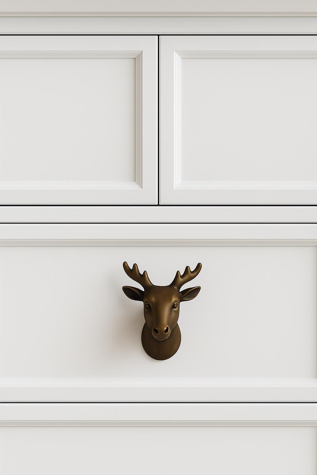Rustic Iron Deer Knob Pulls