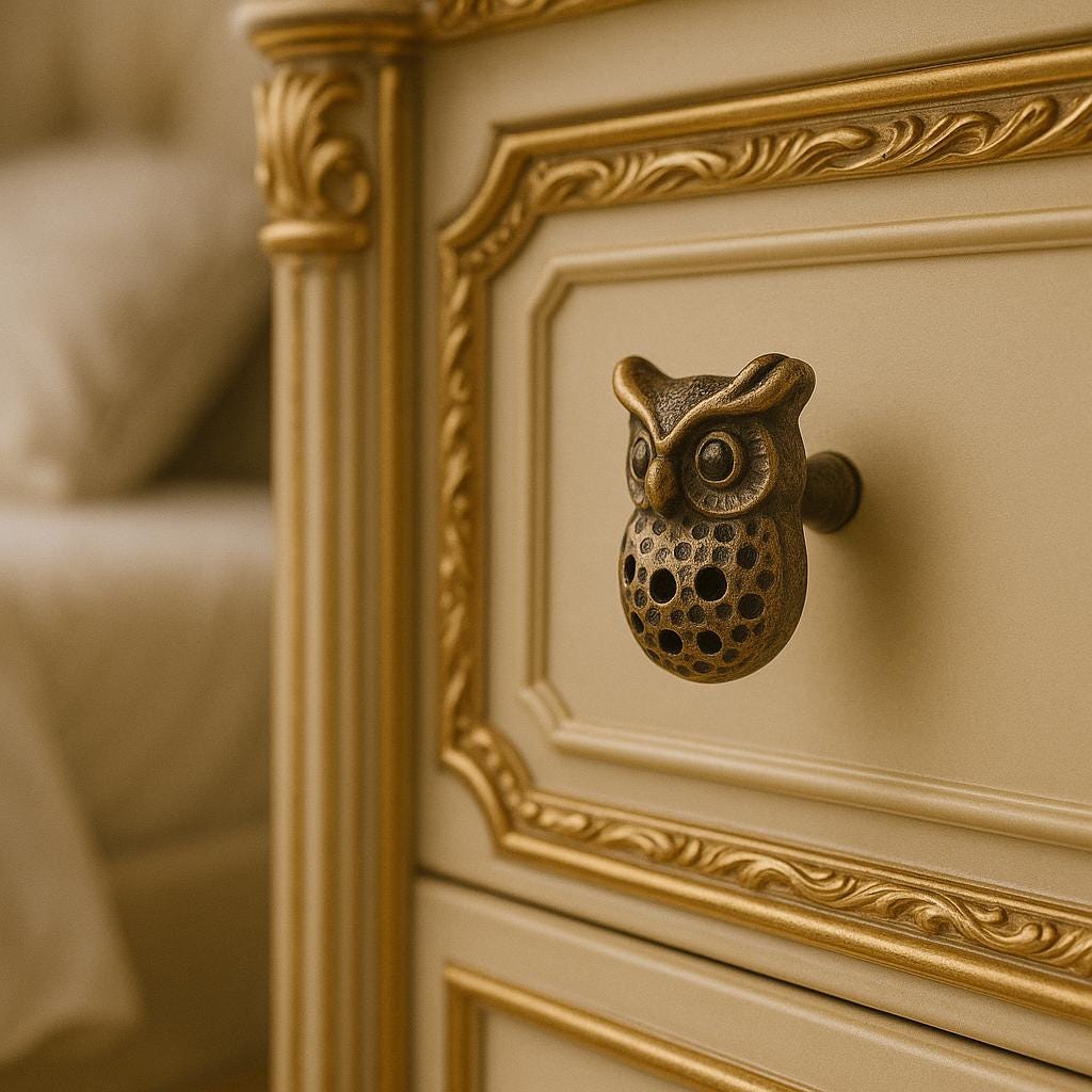 Rustic Iron Owl Drawer Pulls