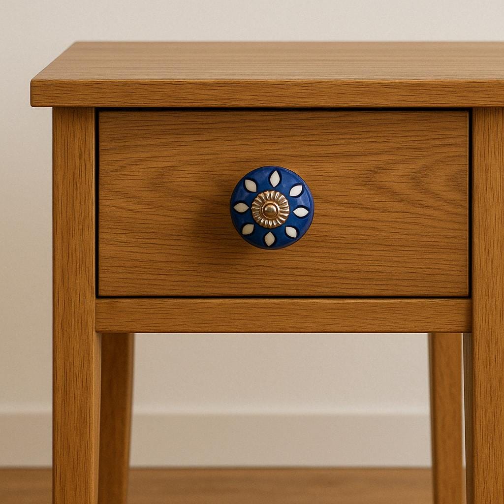 Blue & White Ceramic Knobs Set