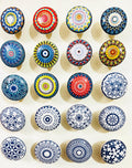 Assorted Flower Ceramic Cabinet Knobs | Handmade Floral Drawer Pulls