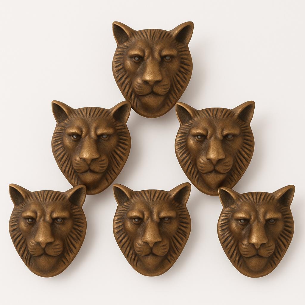 Boho Brass Lion Cabinet Pulls