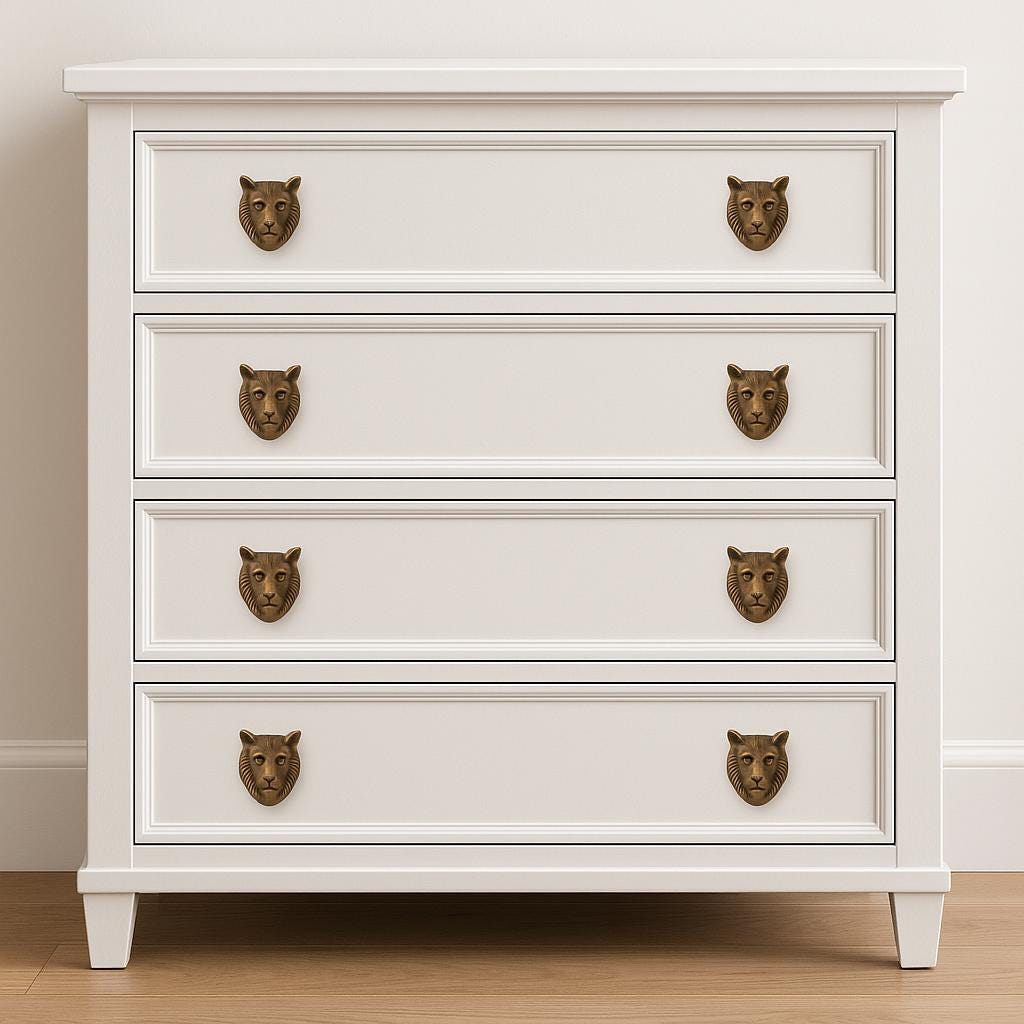 Boho Brass Lion Cabinet Pulls