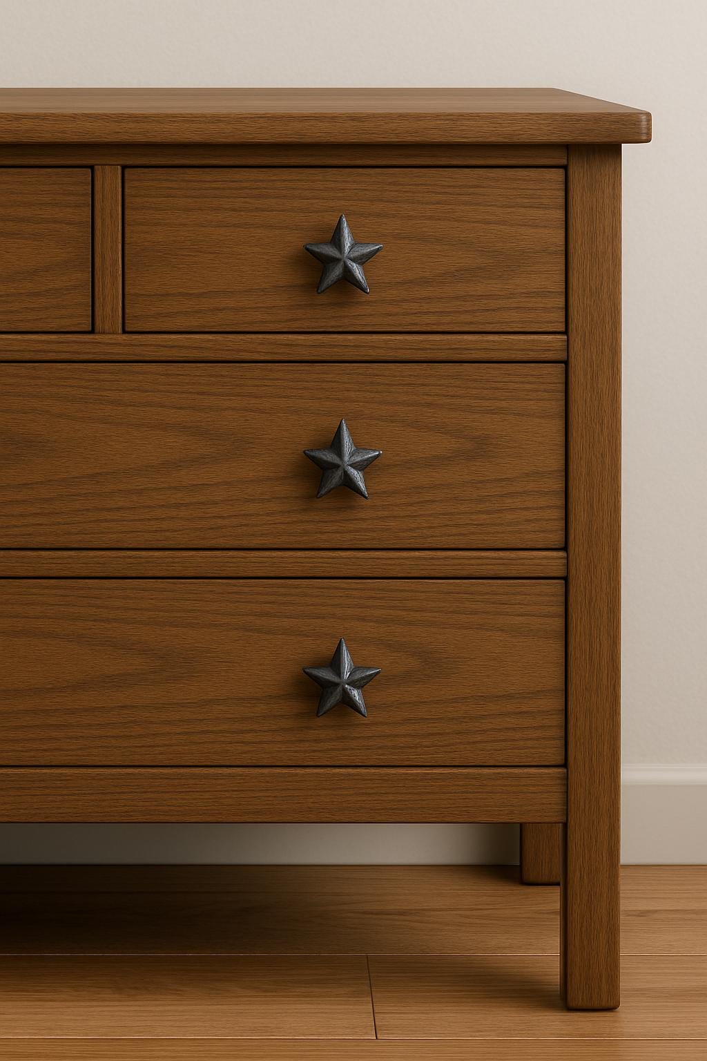 Rustic Iron Star Cabinet Knob
