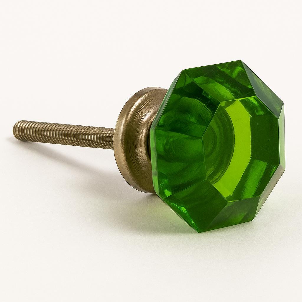 Modern Green Glass Drawer Knob