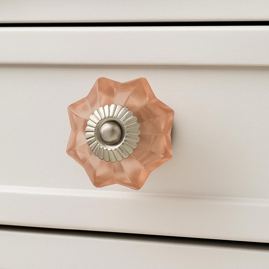 Chic Pink Glass Drawer Knobs