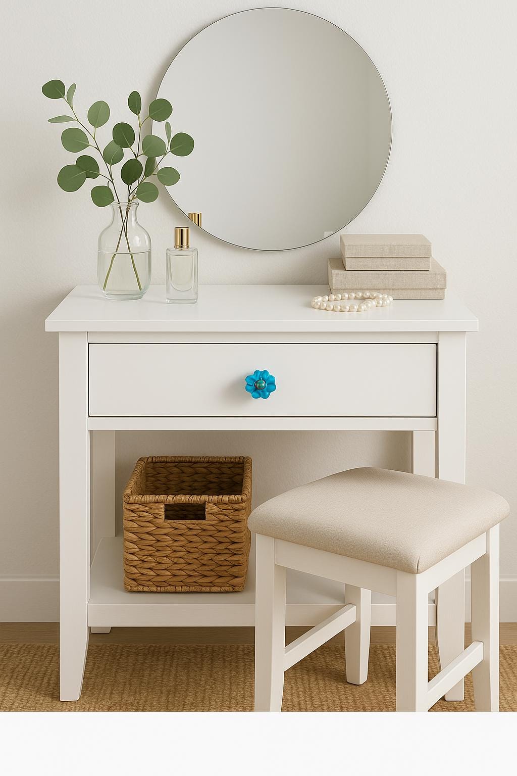 Blue Glass Drawer Knobs