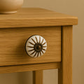 Handcrafted Floral Ceramic Knob | Boho Dresser Drawer Pull