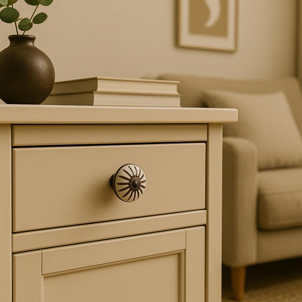 Handcrafted White Flower Knobs