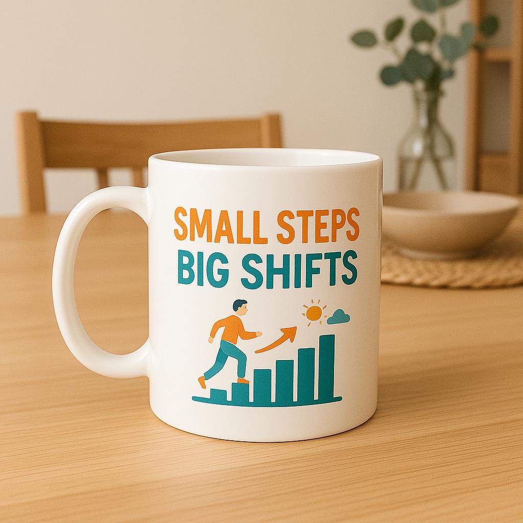 Small Steps, Big Wins Mug