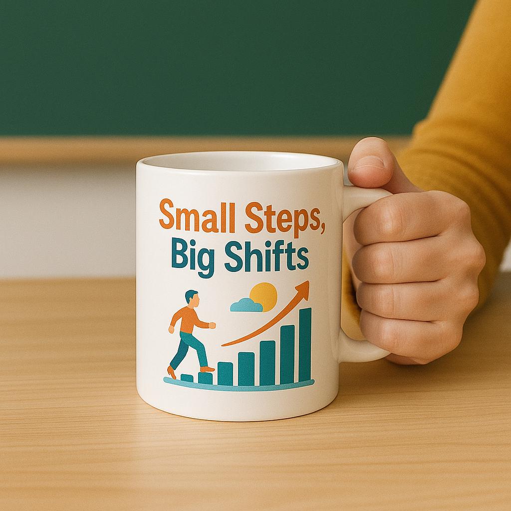 Small Steps, Big Wins Mug