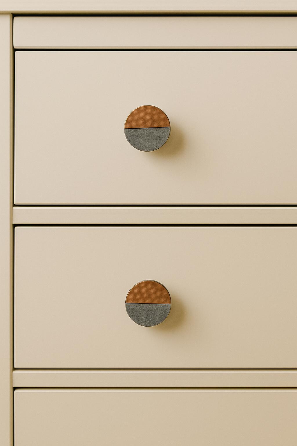 Handmade Brass and Marble Square Drawer Knob  Modern Cabinet Pull