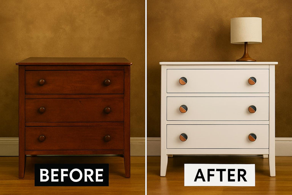 Modern Brass Marble Drawer Pull